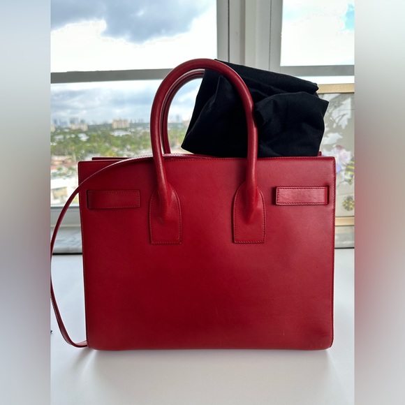 YSL Sac Du Jour Red - Authentic Yves Saint Laurent - Picture 7 of 10